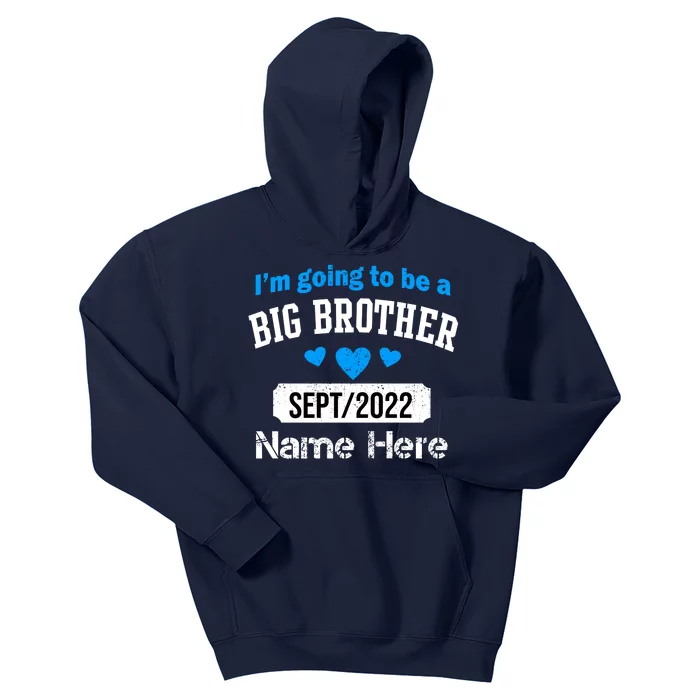 Personalize Big Brother Custom Date And Name Kids Hoodie