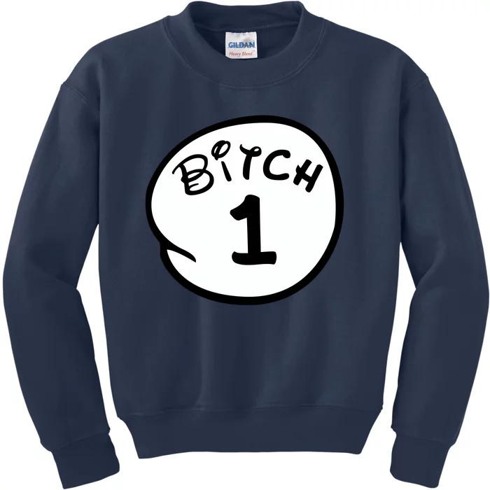 Personalize Bitch 1 2 3 4 5 Custom Number Kids Sweatshirt