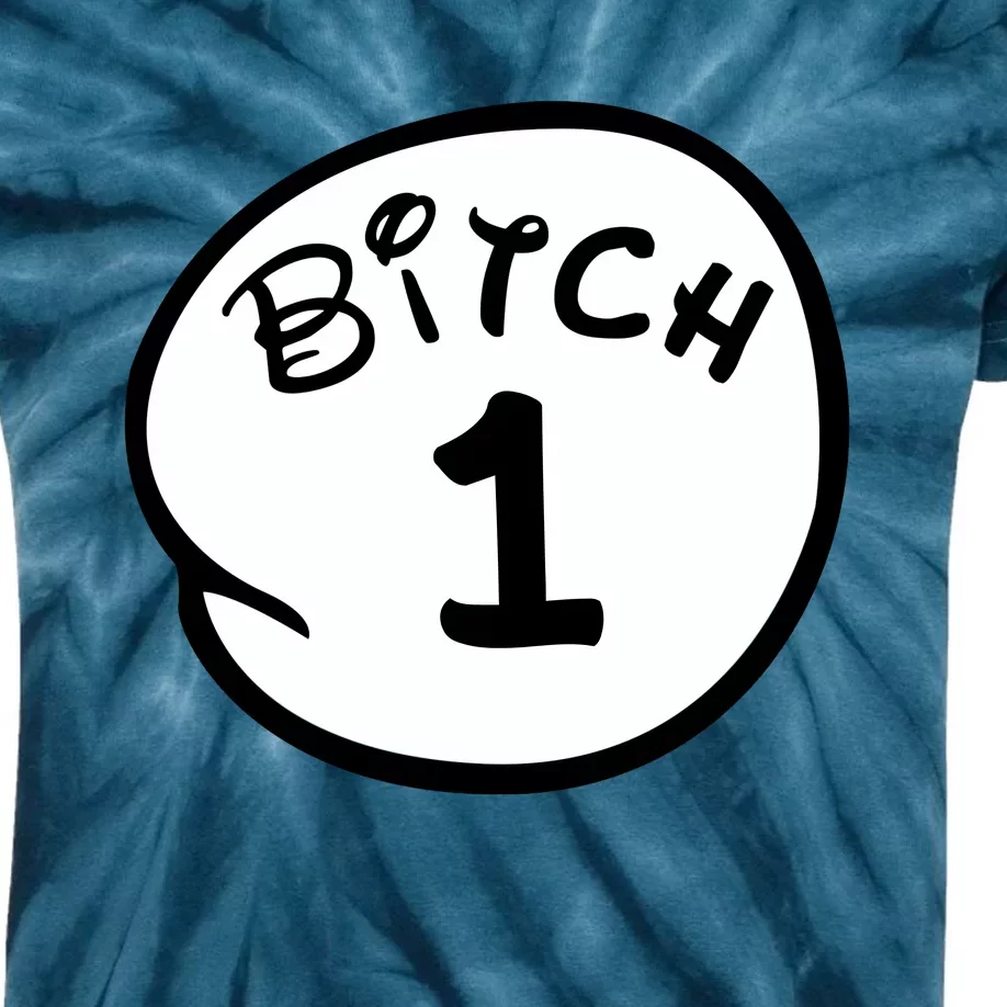 Personalize Bitch 1 2 3 4 5 Custom Number Kids Tie-Dye T-Shirt