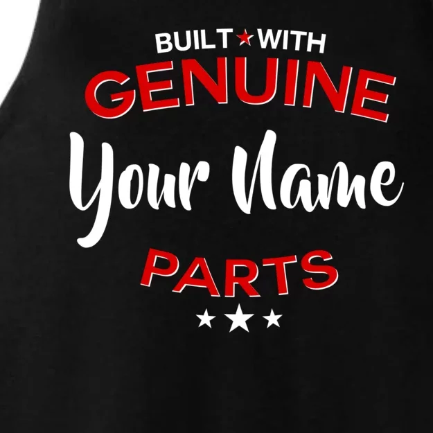 Personalize Built With Genuine Parts Custom Name Ladies Tri-Blend Wicking Tank