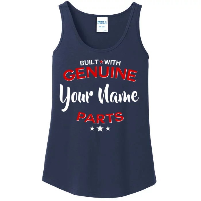 Personalize Built With Genuine Parts Custom Name Ladies Essential Tank