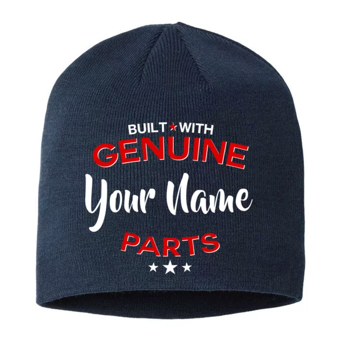 Personalize Built With Genuine Parts Custom Name 8 1/2in Sustainable Knit Beanie