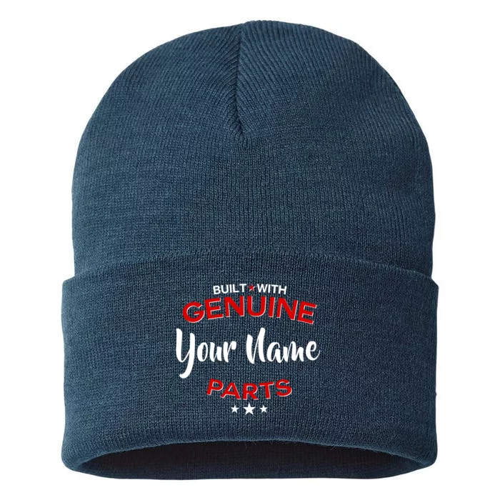 Personalize Built With Genuine Parts Custom Name Sustainable Knit Beanie