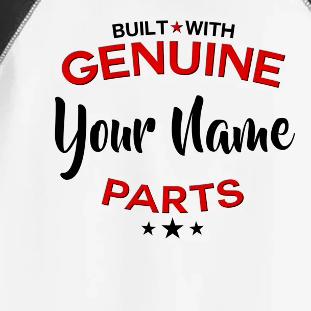 Personalize Built With Genuine Parts Custom Name Toddler Fine Jersey T-Shirt