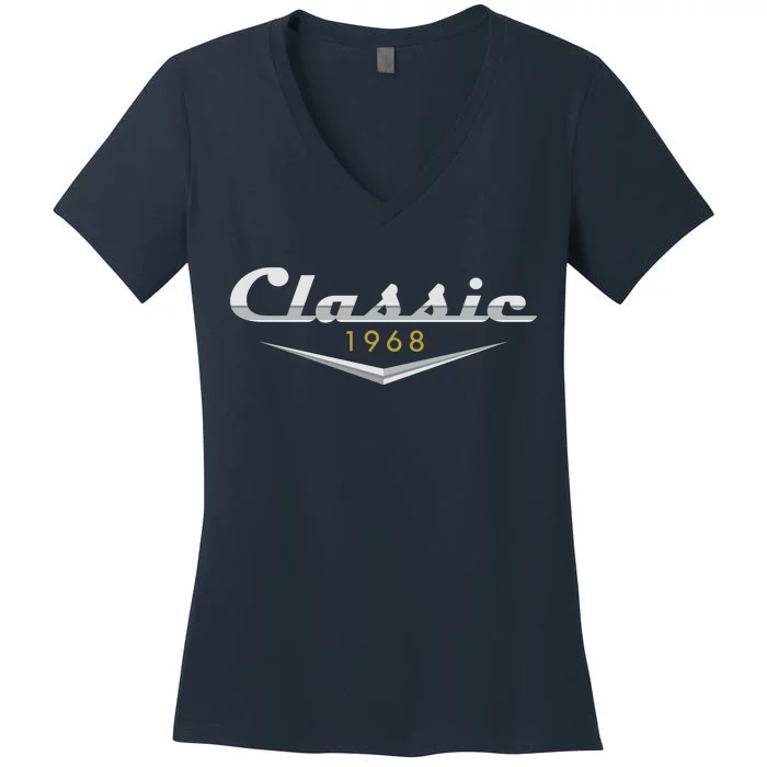 Personalize Classic Birthday Custom Year Women's V-Neck T-Shirt