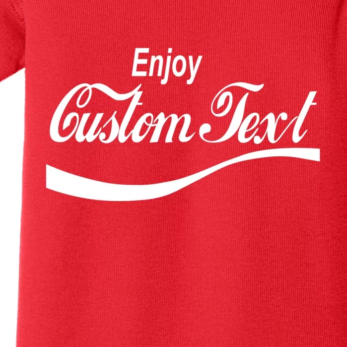 Personalize Enjoy Custom Text Name Spoof Logo Baby Bodysuit