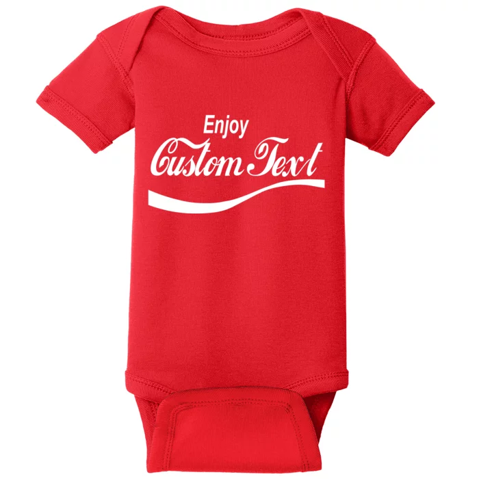 Personalize Enjoy Custom Text Name Spoof Logo Baby Bodysuit