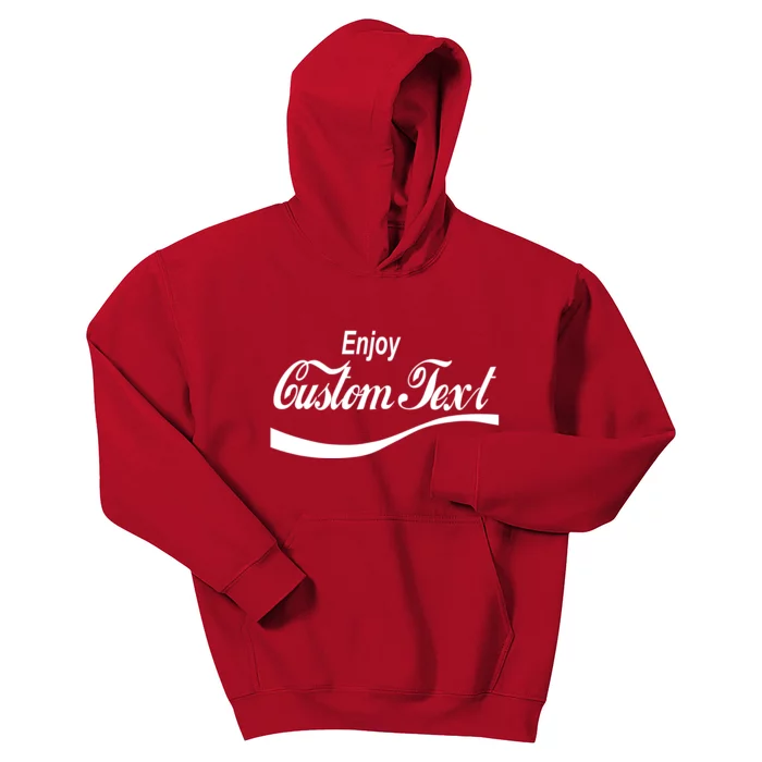 Personalize Enjoy Custom Text Name Spoof Logo Kids Hoodie