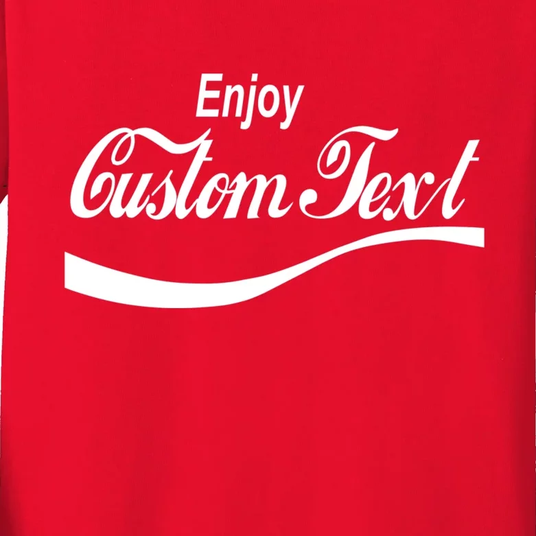 Personalize Enjoy Custom Text Name Spoof Logo Kids Long Sleeve Shirt