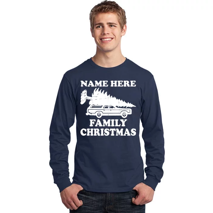 Personalize Family Christmas Custom Tall Long Sleeve T-Shirt