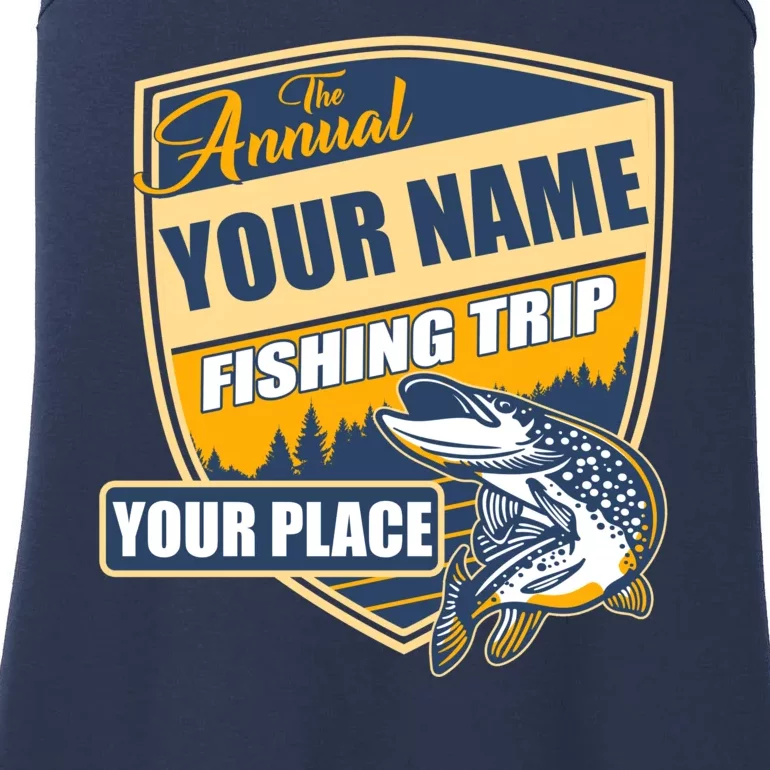 Personalize Fishing Trip Custom Ladies Essential Tank