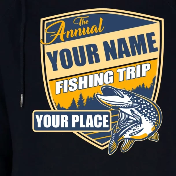 Personalize Fishing Trip Custom Womens Funnel Neck Pullover Hood