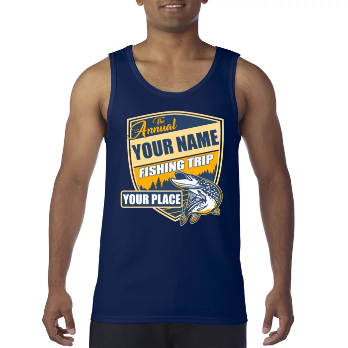 Personalize Fishing Trip Custom Tank Top