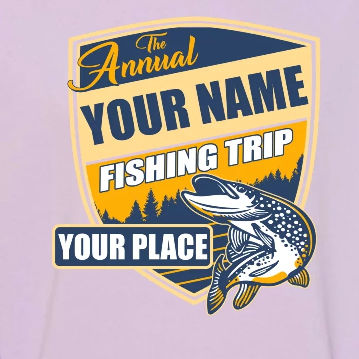 Personalize Fishing Trip Custom Garment-Dyed Sweatshirt