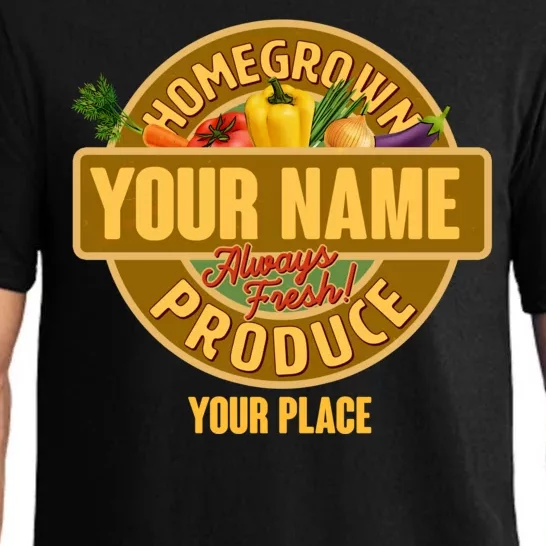 Personalize Home Homegrown Produce Custom Farmer Pajama Set