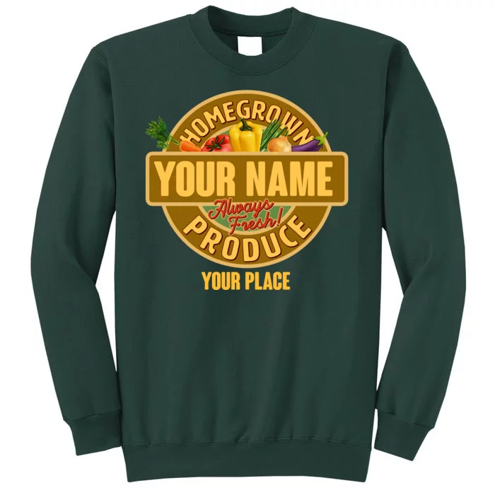 Personalize Home Homegrown Produce Custom Farmer Sweatshirt