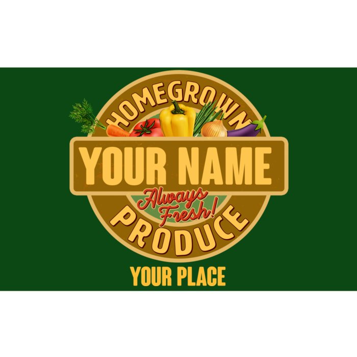 Personalize Home Homegrown Produce Custom Farmer Bumper Sticker