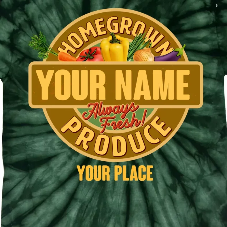 Personalize Home Homegrown Produce Custom Farmer Tie-Dye T-Shirt