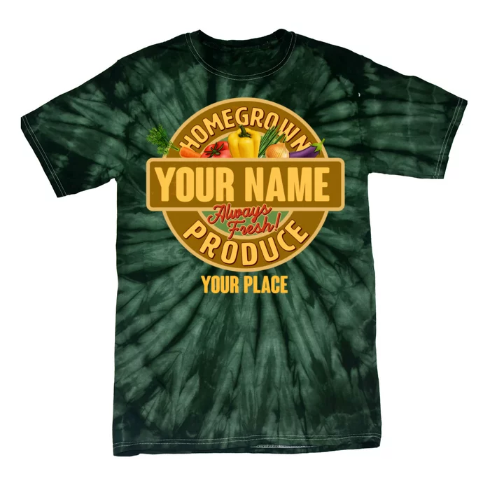 Personalize Home Homegrown Produce Custom Farmer Tie-Dye T-Shirt