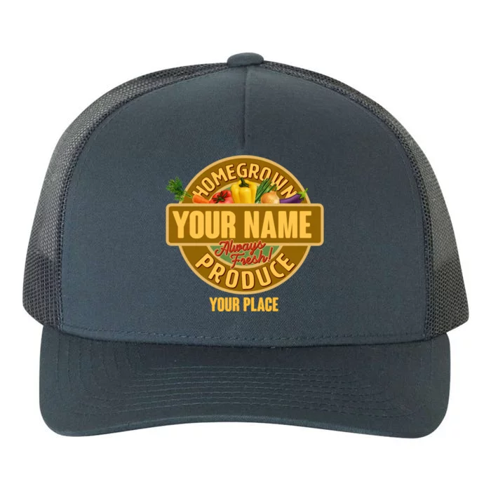 Personalize Home Homegrown Produce Custom Farmer Yupoong Adult 5-Panel Trucker Hat