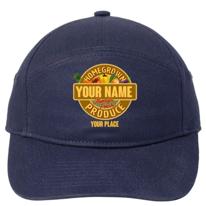 Personalize Home Homegrown Produce Custom Farmer 7-Panel Snapback Hat