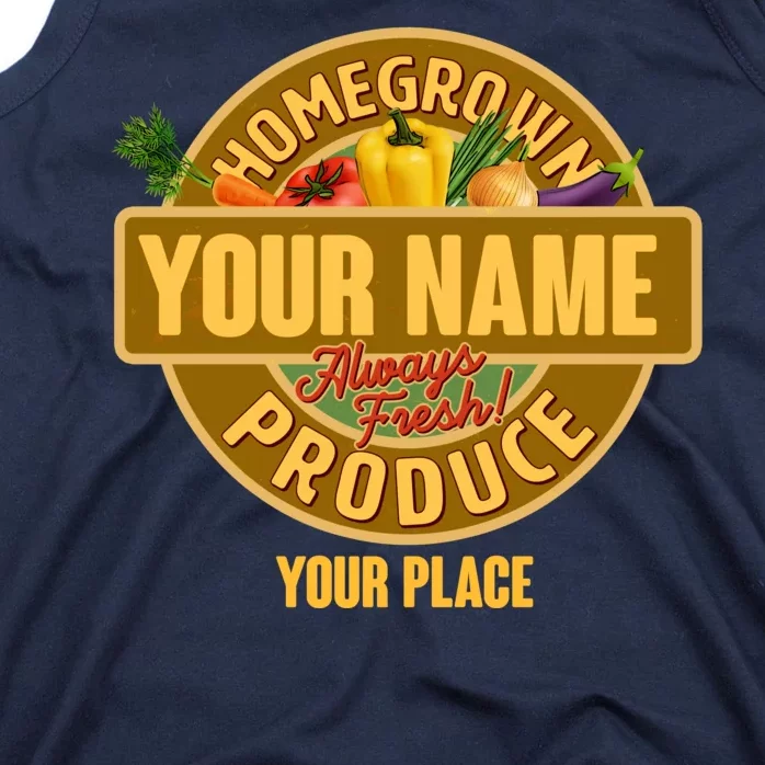 Personalize Home Homegrown Produce Custom Farmer Tank Top