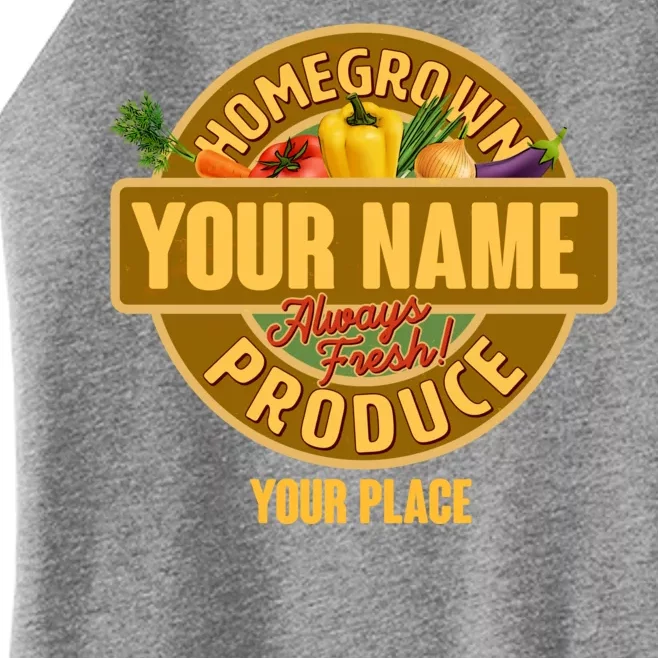 Personalize Home Homegrown Produce Custom Farmer Women’s Perfect Tri Rocker Tank