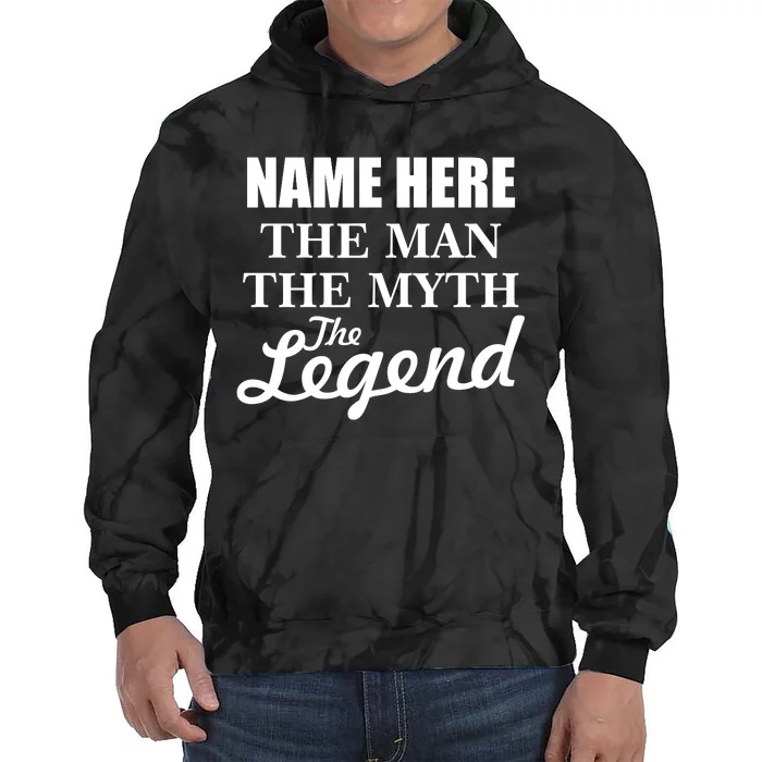 Personalize Name The Man Myth Legend Custom Tie Dye Hoodie