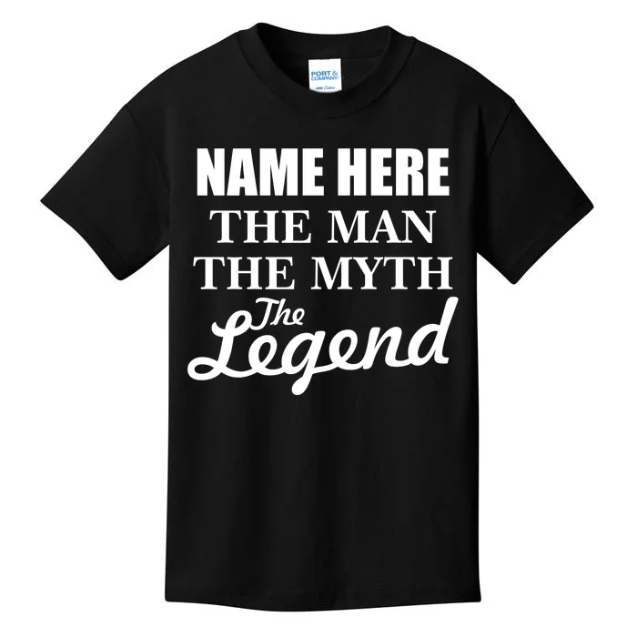 Personalize Name The Man Myth Legend Custom Kids T-Shirt