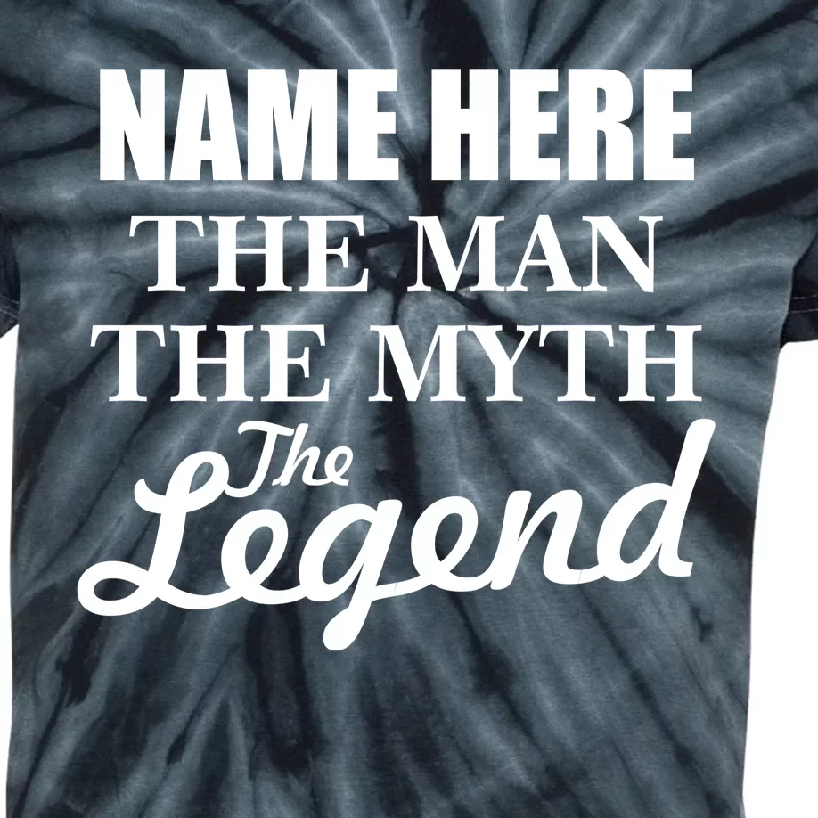 Personalize Name The Man Myth Legend Custom Kids Tie-Dye T-Shirt