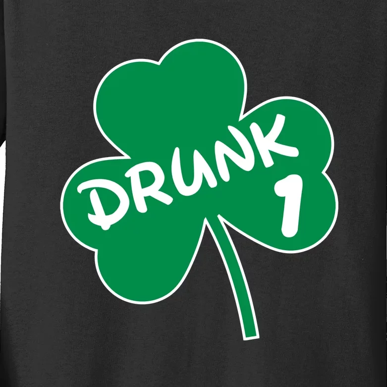 Personalize St Patricks Day Matching Custom Drunk Kids Long Sleeve Shirt