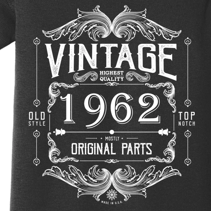 Personalize Vintage Birthday Custom Year Original Parts Baby Bodysuit