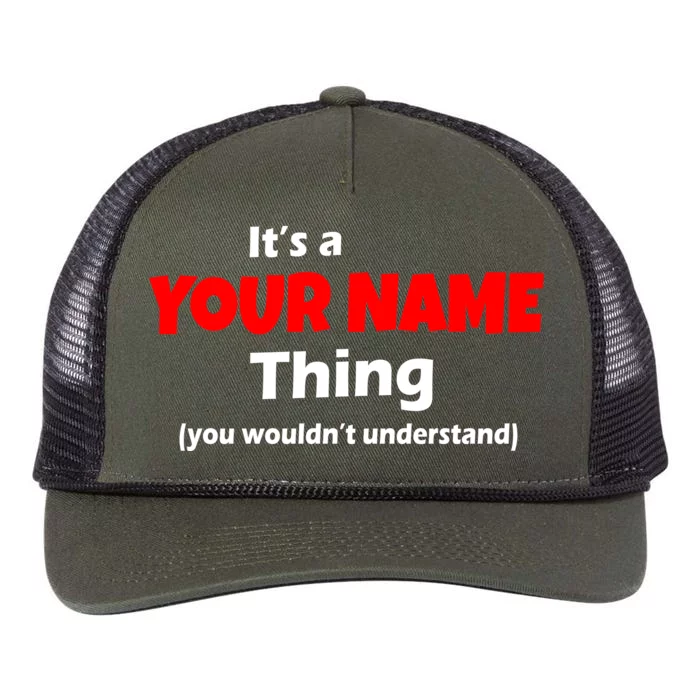 Personalized Funny You Wouldn't Understand Custom Name Retro Rope Trucker Hat Cap