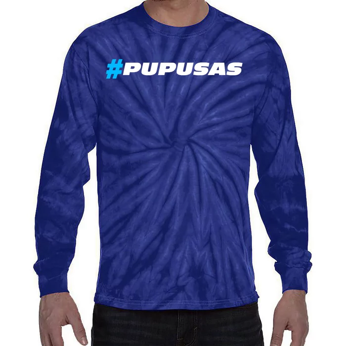 Pupusas El Salvador Tie-Dye Long Sleeve Shirt