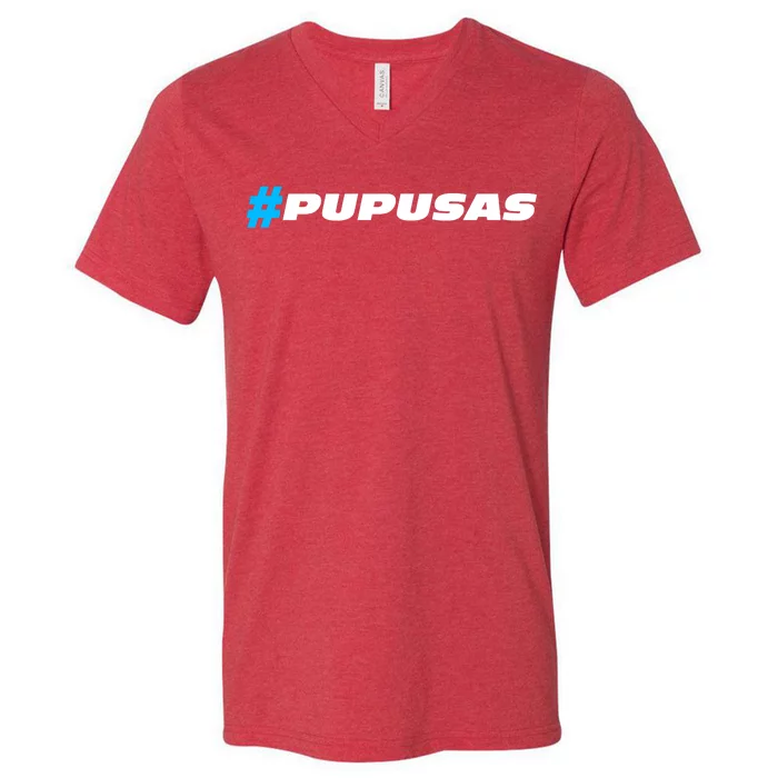 Pupusas El Salvador V-Neck T-Shirt