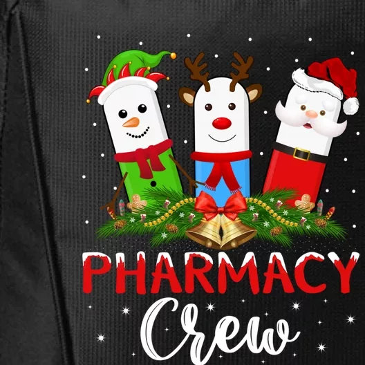 Pharmacist Elf Santa Pills Pharmacy Crew Christmas Gift City Backpack