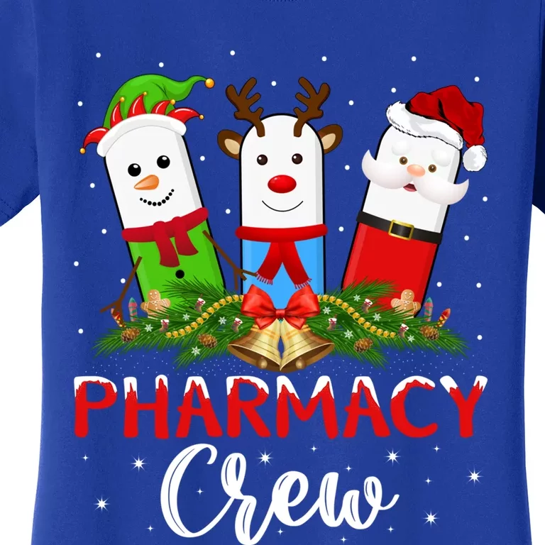 Pharmacist Elf Santa Pills Pharmacy Crew Christmas Gift Women's T-Shirt