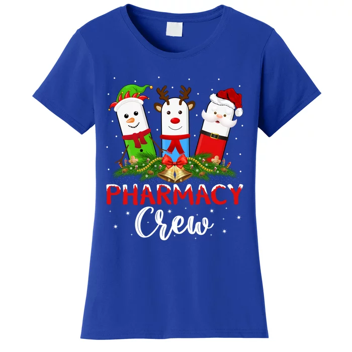 Pharmacist Elf Santa Pills Pharmacy Crew Christmas Gift Women's T-Shirt