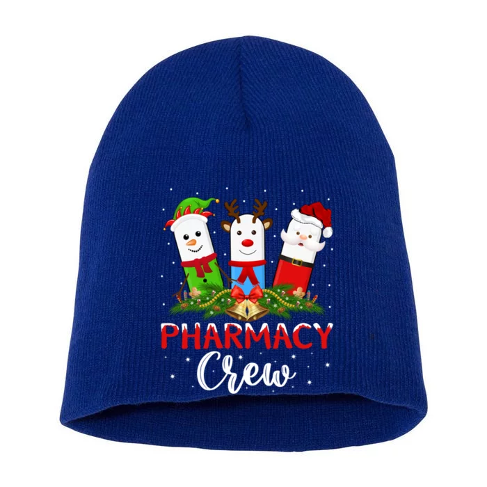 Pharmacist Elf Santa Pills Pharmacy Crew Christmas Gift Short Acrylic Beanie