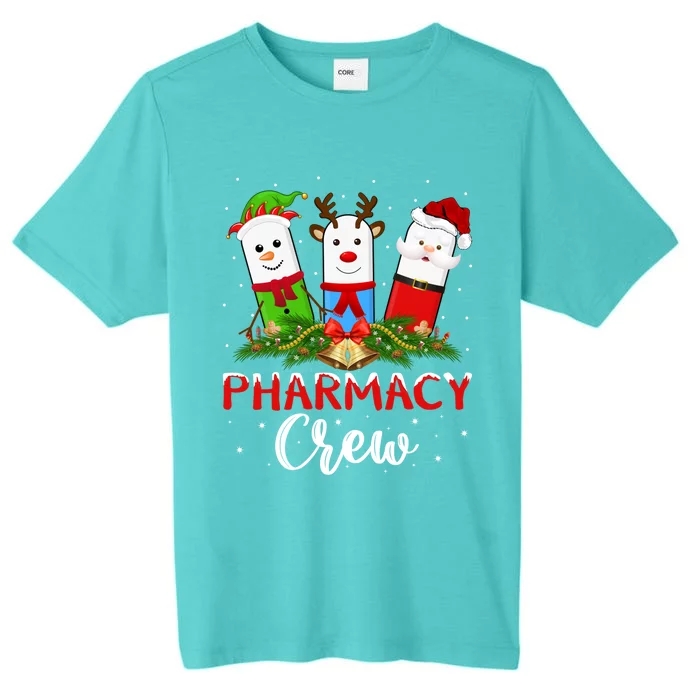 Pharmacist Elf Santa Pills Pharmacy Crew Christmas Gift ChromaSoft Performance T-Shirt