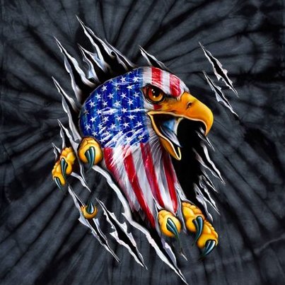 Patriotic Eagle Shirt 4th Of July USA American Flag Tie-Dye T-Shirt