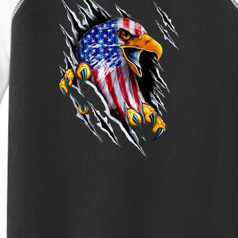 Patriotic Eagle Shirt 4th Of July USA American Flag Toddler Fine Jersey T-Shirt