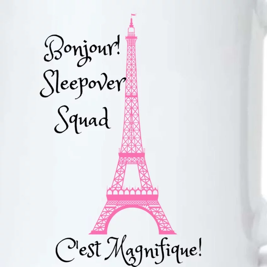 Paris Eiffel Sleepover Slumber Party Squad Gift Black Color Changing Mug