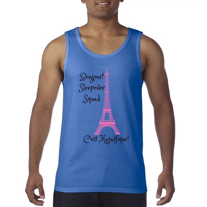 Paris Eiffel Sleepover Slumber Party Squad Gift Tank Top