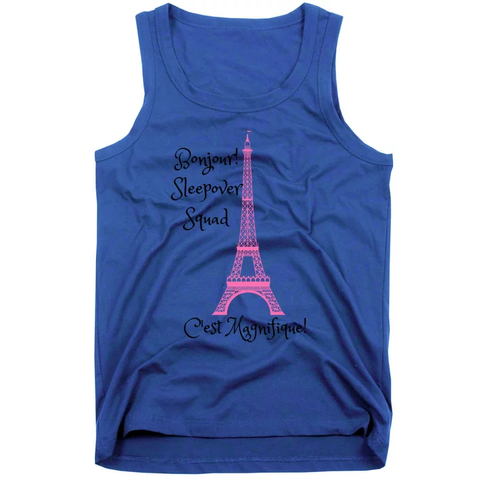 Paris Eiffel Sleepover Slumber Party Squad Gift Tank Top