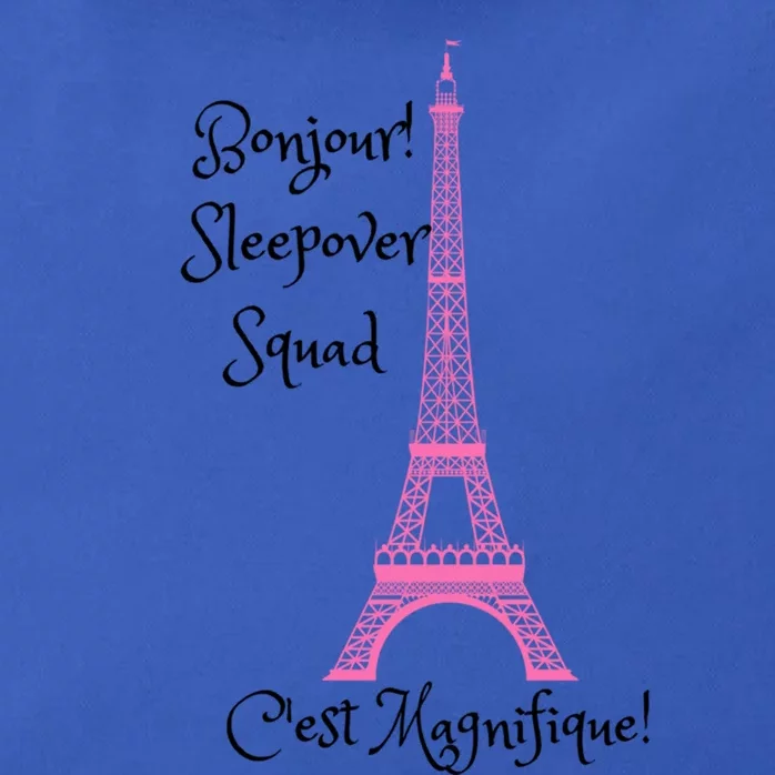 Paris Eiffel Sleepover Slumber Party Squad Gift Zip Tote Bag