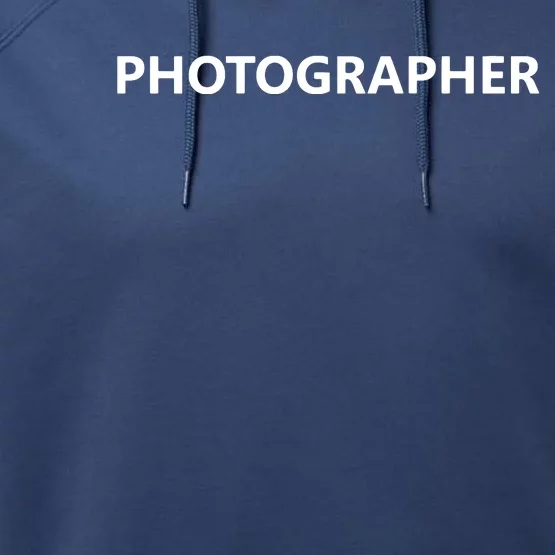 Photographer Event Staff Job Uniform BACK PRINTED Performance Fleece Hoodie