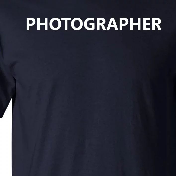 Photographer Event Staff Job Uniform BACK PRINTED Tall T-Shirt