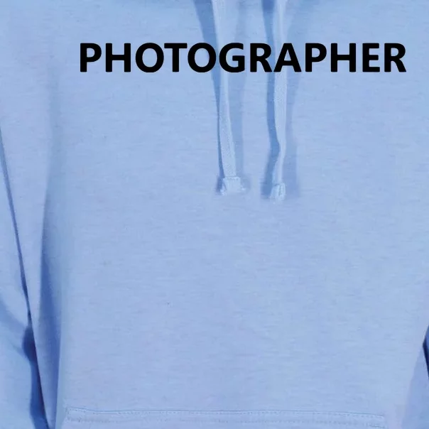 Photographer Event Staff Job Uniform BACK PRINTED Unisex Surf Hoodie