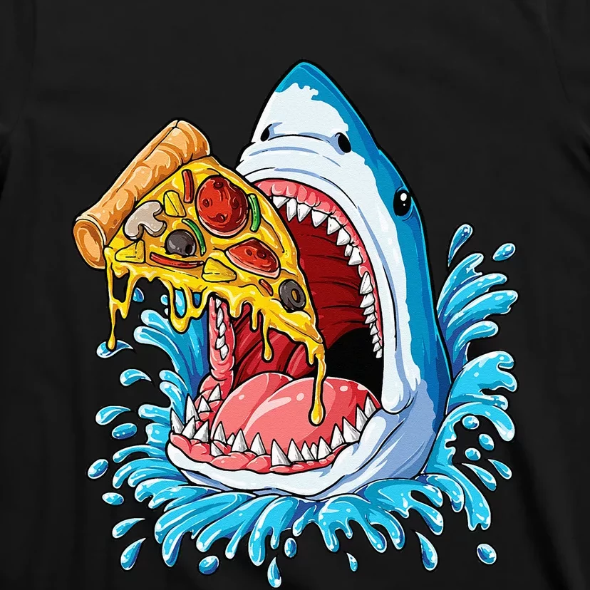 Pizza Eating Shark Food Lovers Jawsome T-Shirt